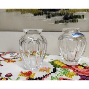 Gorham West Germany Vintage Crystal Mini Vases Set of 2
